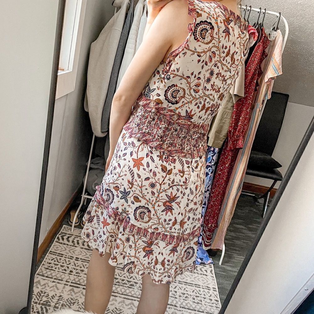 Nicole Miller Collection Silk Blend Mini Dress Multi Print - Picture 4 of 8
